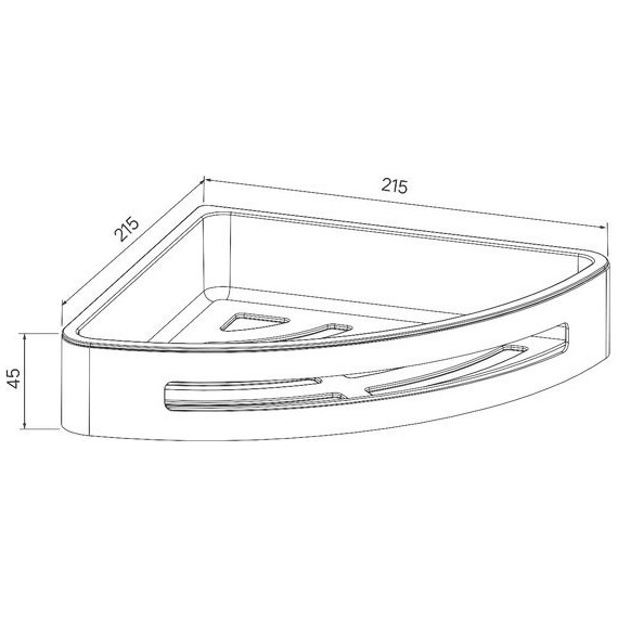 Полочка угловая Iddis SHE11SBi44, цвет чёрный матовый фото 3