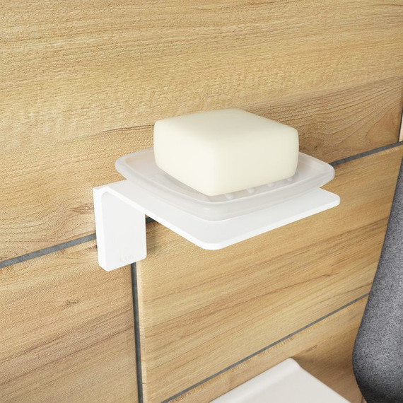 Мыльница Iddis Slide SLIWTG0i42, цвет белый фото 3