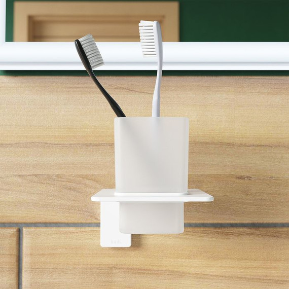 Стакан для зубных щеток Iddis Slide SLIWTG1i45, цвет белый - 2 Стакан для зубных щеток Iddis Slide SLIWTG1i45, цвет белый фото 2