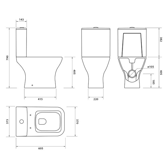 Унитаз-компакт безободковый Iddis Torr TORRDSEi24 с крышкой микролифт фото 9