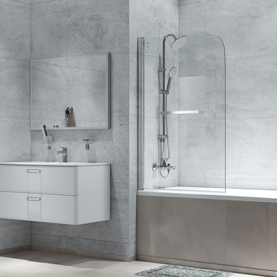 Шторка для ванны Iddis Ray 90 см RAY6CS9i90, хром/прозрачное фото 4