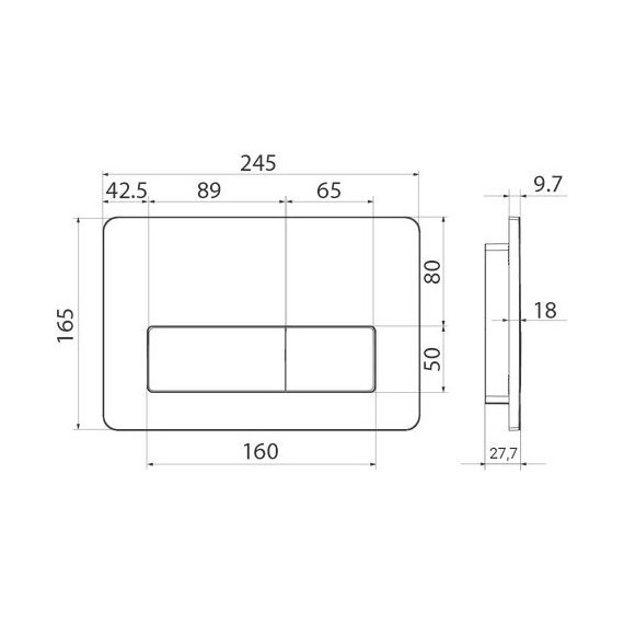 Кнопка смыва Iddis Unifix UNI80M0i77, хром матовый фото 3