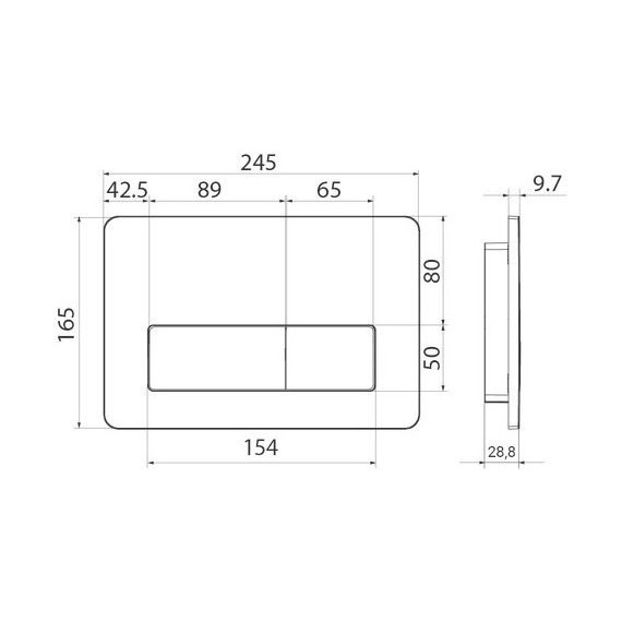 Кнопка смыва Iddis Unifix UNI10B0i77, черный матовый фото 3