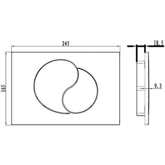 Кнопка смыва Iddis Unifix UNI21CHi77, хром фото 2