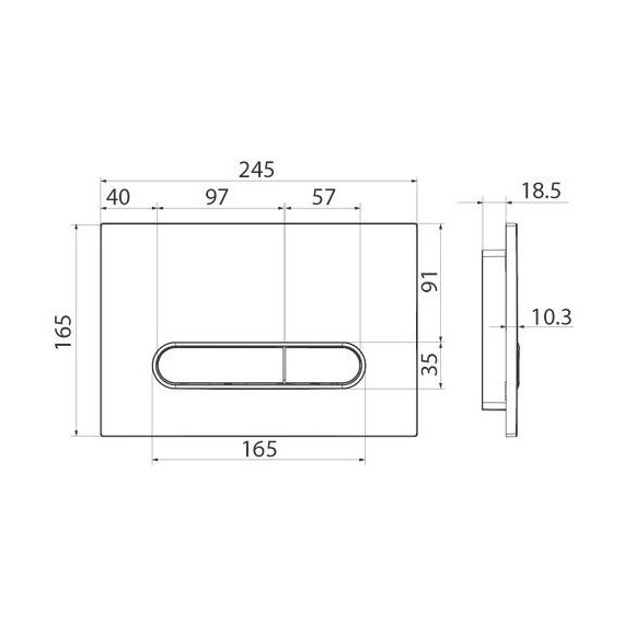 Кнопка смыва Iddis Unifix UNI70M0i77, хром матовый фото 3