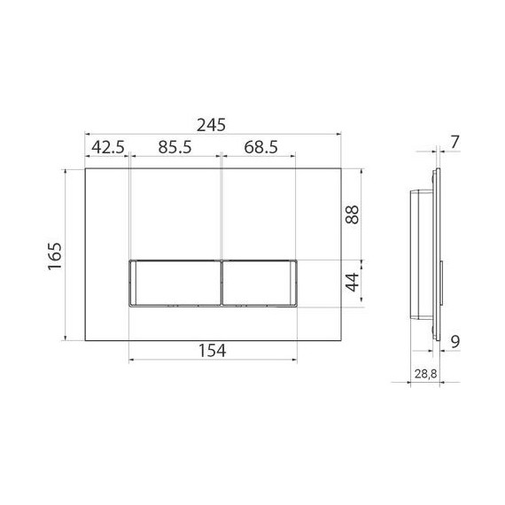 Кнопка смыва Iddis Uniglass UNG10GBi77, черное стекло/хром фото 3
