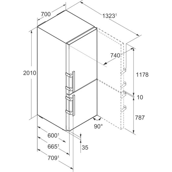Двухкамерный холодильник Liebherr CN 5735 фото 8