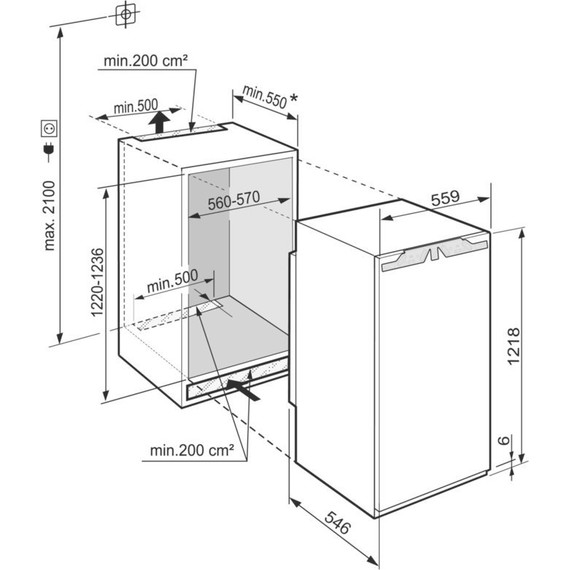 Встраиваемый однокамерный Liebherr IRe 4100 фото 3