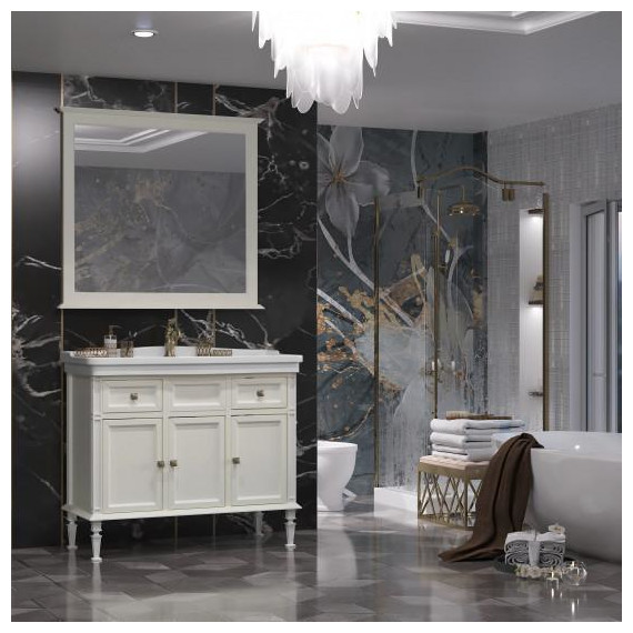 Зеркало Opadiris Кантара 105 см, слоновая кость - 4 Зеркало Opadiris Кантара 105 см, слоновая кость фото 4