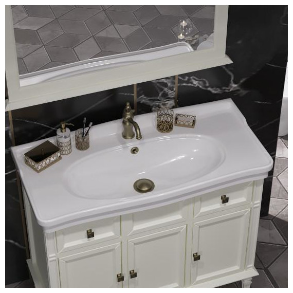 Тумба напольная с раковиной Opadiris Кантара 105 см, слоновая кость - 5 Тумба напольная с раковиной Opadiris Кантара 105 см, слоновая кость фото 5