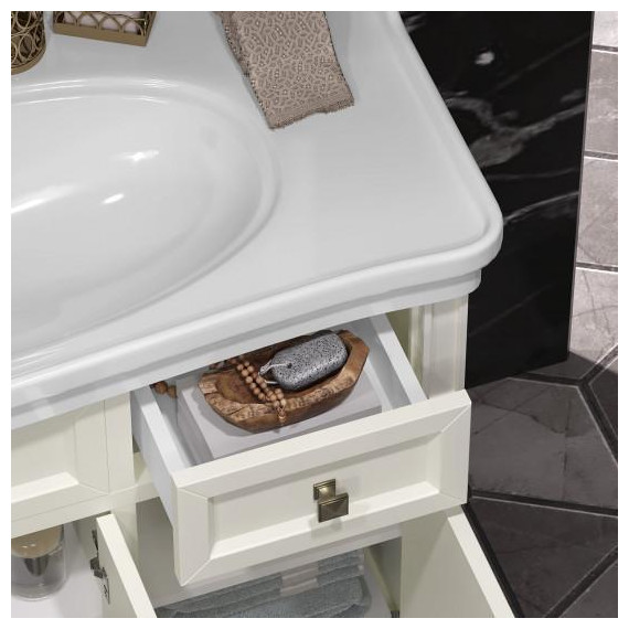 Тумба напольная с раковиной Opadiris Кантара 105 см, слоновая кость - 7 Тумба напольная с раковиной Opadiris Кантара 105 см, слоновая кость фото 7