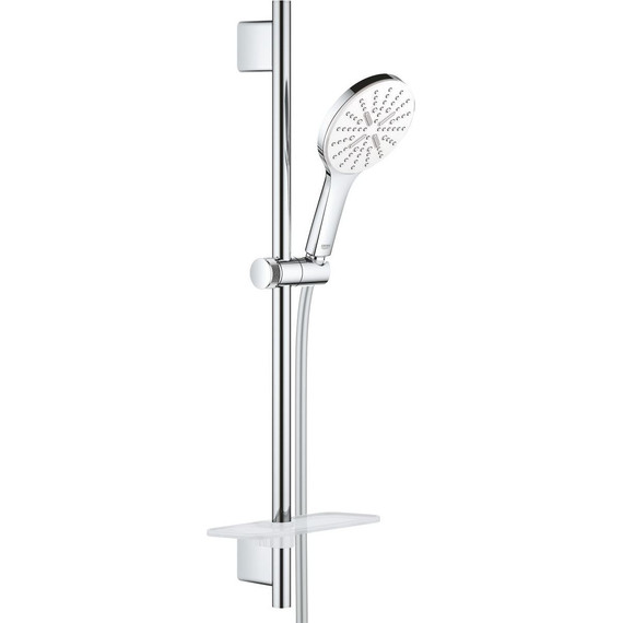 Душевой гарнитур Grohe Rainshower Smartactive 130 600 мм 26576LS0, хром/белая луна фото 