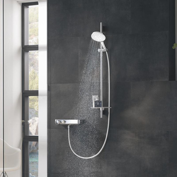 Душевой гарнитур Grohe Rainshower Smartactive Cube 150 900 мм 26594LS0, хром/белая луна фото 2