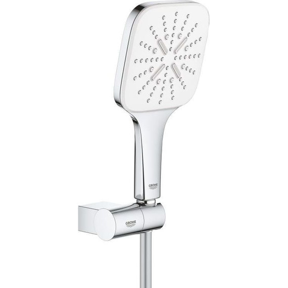Душевой гарнитур Grohe Rainshower SmartActive 130 Cube 26588LS0, хром/белая луна фото 