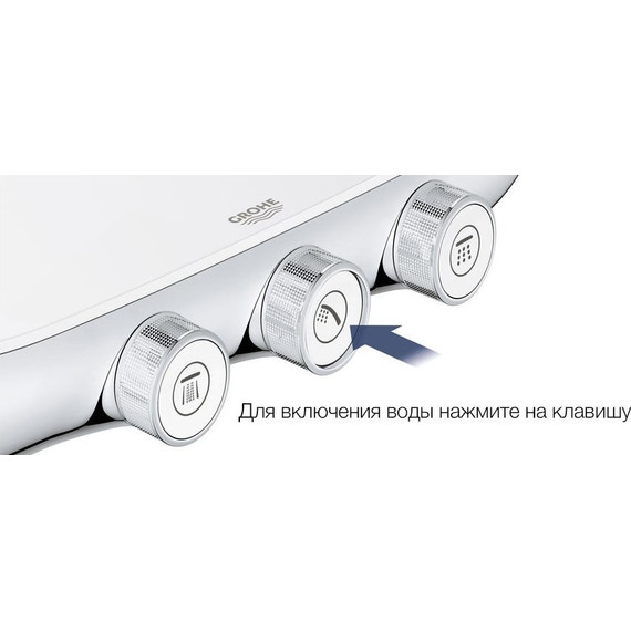 Душевая стойка с термостатом Grohe Rainshower SmartControl 360 DUO 26250LS0, хром/белая луна фото 11