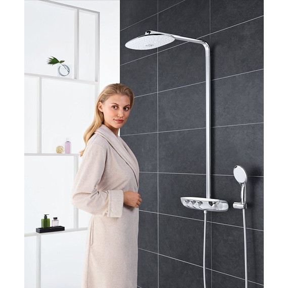 Душевая стойка с термостатом Grohe Rainshower SmartControl 360 DUO 26250LS0, хром/белая луна фото 3