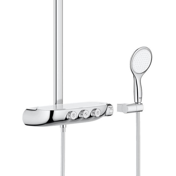 Душевая стойка с термостатом Grohe Rainshower SmartControl 360 DUO 26250LS0, хром/белая луна фото 5