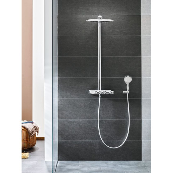 Душевая стойка с термостатом Grohe Rainshower SmartControl 360 DUO 26250LS0, хром/белая луна фото 8