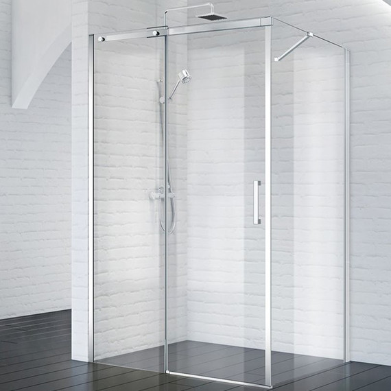 Душевое ограждение BelBagno 100х100 см ACQUA-A-1-100-C-Cr (стекло 8 мм), хром/прозрачное фото 
