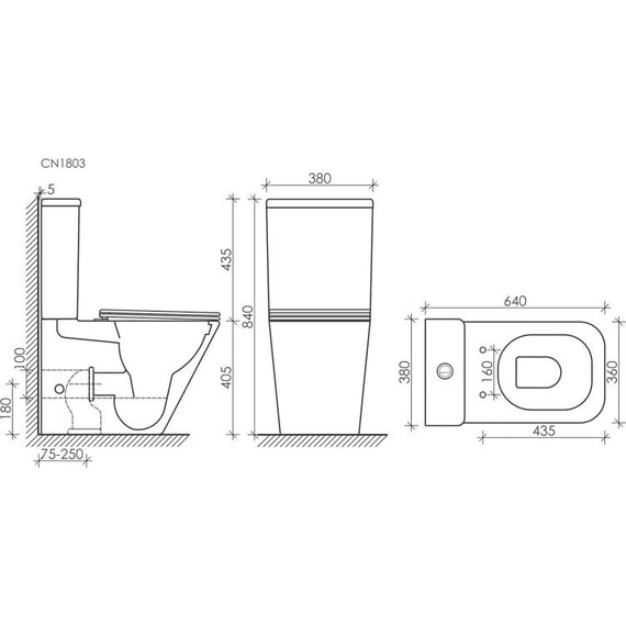 Унитаз-компакт безободковый ceramicanova Cubic CN1803 с тонкой крышкой микролифт - 8 Унитаз-компакт безободковый ceramicanova Cubic CN1803 с тонкой крышкой микролифт фото 8