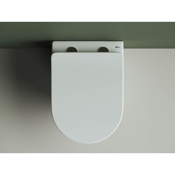 Унитаз подвесной безободковый ceramicanova Highlight CN1804 с тонкой крышкой микролифт фото 6