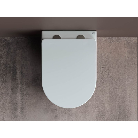 Унитаз подвесной безободковый ceramicanova Mia CN1805 с тонкой крышкой микролифт фото 5