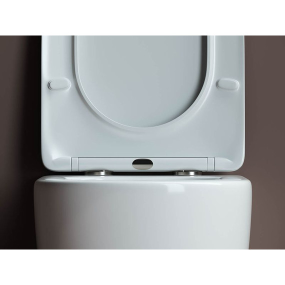 Унитаз подвесной безободковый ceramicanova Mia CN1805 с тонкой крышкой микролифт фото 7