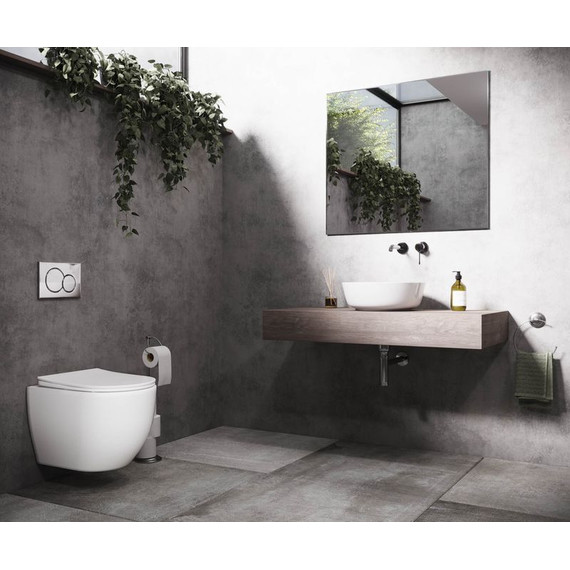 Унитаз подвесной безободковый ceramicanova Mia CN1805 с тонкой крышкой микролифт фото 8