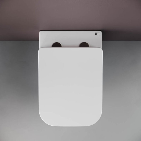 Унитаз подвесной безободковый ceramicanova Cubic Rimless CN1806 с тонкой крышкой микролифт - 3 Унитаз подвесной безободковый ceramicanova Cubic Rimless CN1806 с тонкой крышкой микролифт фото 3