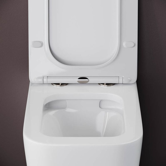 Унитаз подвесной безободковый ceramicanova Cubic Rimless CN1806 с тонкой крышкой микролифт - 4 Унитаз подвесной безободковый ceramicanova Cubic Rimless CN1806 с тонкой крышкой микролифт фото 4