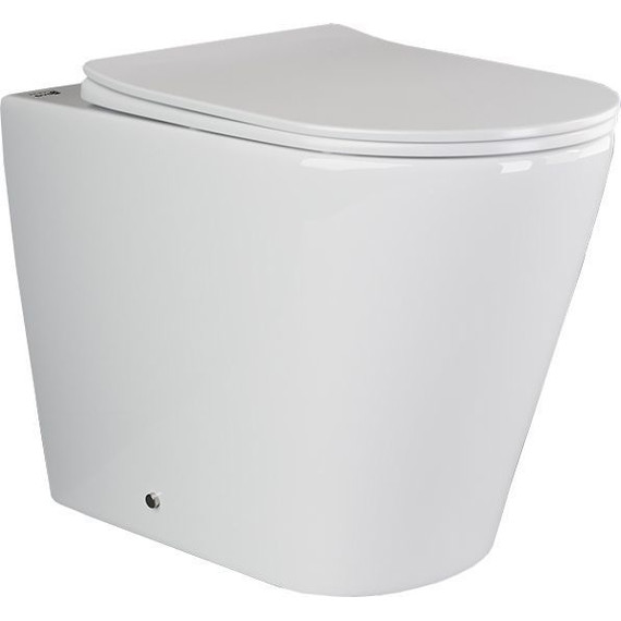 Унитаз приставной безободковый ceramicanova Highlight Rimless CN1812 с тонкой крышкой микролифт фото 