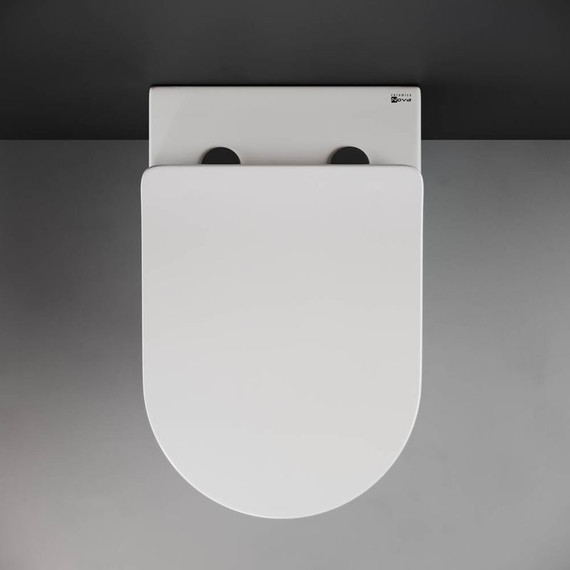 Унитаз приставной безободковый ceramicanova Highlight Rimless CN1812 с тонкой крышкой микролифт фото 6