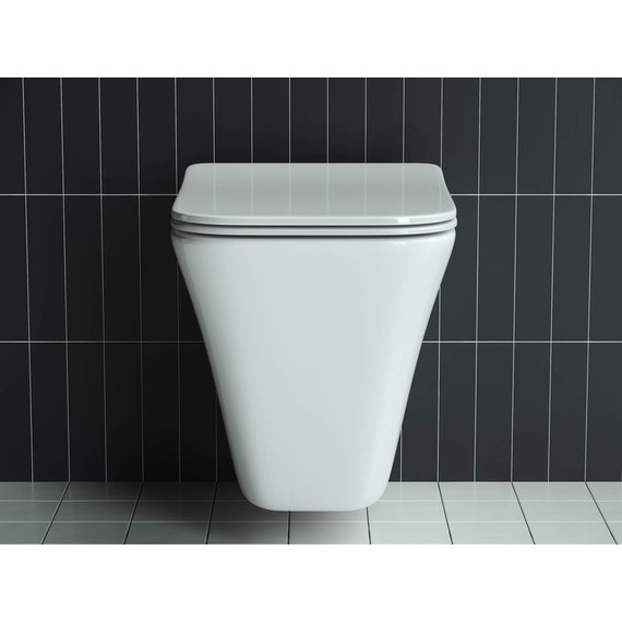 Унитаз подвесной безободковый ceramicanova Mono Rimless CN1902 с тонкой крышкой микролифт фото 2