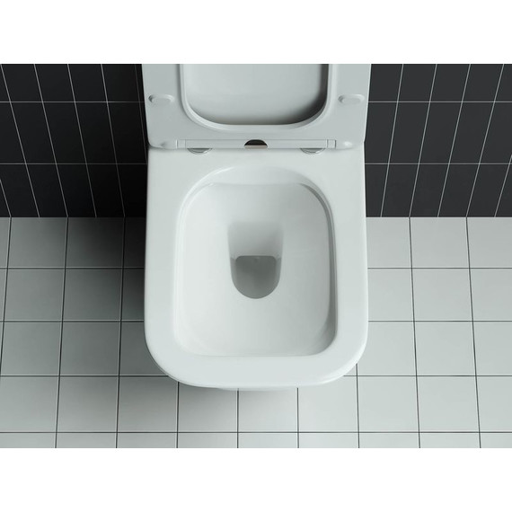 Унитаз подвесной безободковый ceramicanova Mono Rimless CN1902 с тонкой крышкой микролифт фото 6