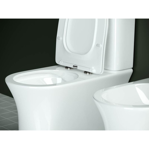 Унитаз-компакт безободковый ceramicanova Star CN1904 с тонкой крышкой микролифт фото 13