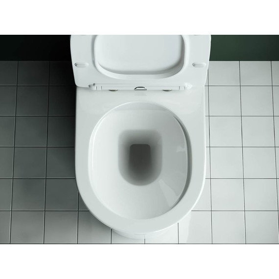 Унитаз-компакт безободковый ceramicanova Star CN1904 с тонкой крышкой микролифт фото 6