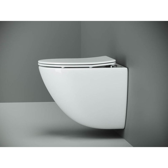 Унитаз подвесной безободковый ceramicanova Mono Rimless CN1905 с тонкой крышкой микролифт фото 3