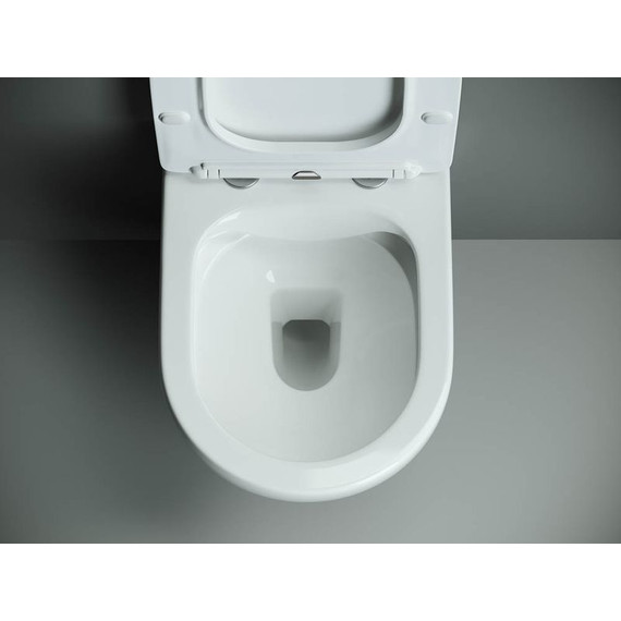 Унитаз подвесной безободковый ceramicanova Mono Rimless CN1905 с тонкой крышкой микролифт фото 5