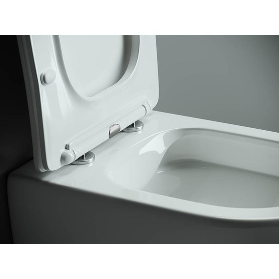 Унитаз подвесной безободковый ceramicanova Mono Rimless CN1905 с тонкой крышкой микролифт фото 6