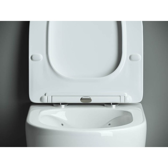 Унитаз подвесной безободковый ceramicanova Mono Rimless CN1905 с тонкой крышкой микролифт фото 7
