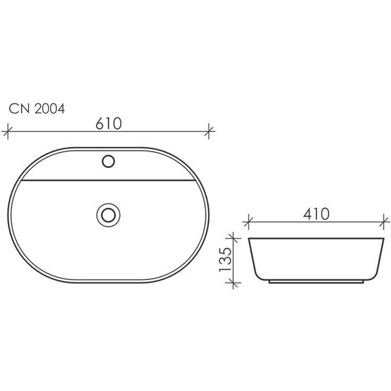 Раковина-чаша ceramicanova Modo 61 см CN2004 - 7 Раковина-чаша ceramicanova Modo 61 см CN2004 фото 7