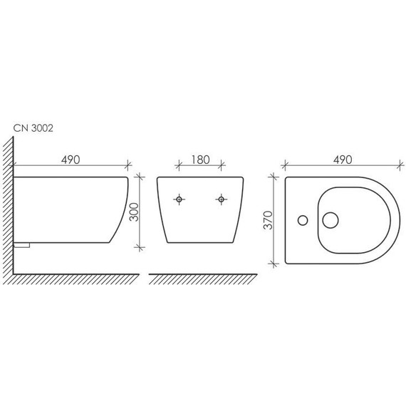 Биде подвесное ceramicanova Play CN3002 фото 8