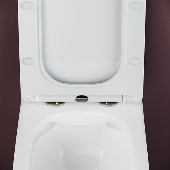 Унитаз подвесной безободковый ceramicanova Metric Rimless CN3007 с тонкой крышкой микролифт, Цвет производителя: белый - 7 Унитаз подвесной безободковый ceramicanova Metric Rimless CN3007 с тонкой крышкой микролифт, Цвет производителя: белый фото 7