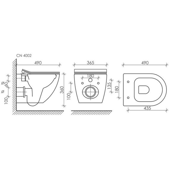 Унитаз подвесной безободковый ceramicanova Metropol Rimless CN4002 с тонкой крышкой микролифт, Цвет производителя: белый фото 13