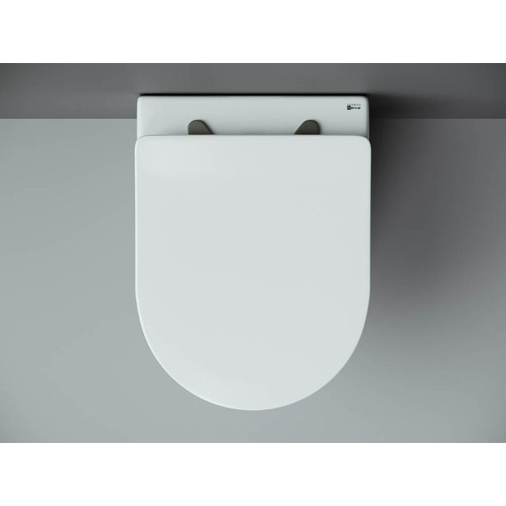 Унитаз подвесной безободковый ceramicanova Metropol Rimless CN4002 с тонкой крышкой микролифт, Цвет производителя: белый фото 5