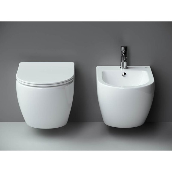 Унитаз подвесной безободковый ceramicanova Metropol Rimless CN4002 с тонкой крышкой микролифт, Цвет производителя: белый фото 10