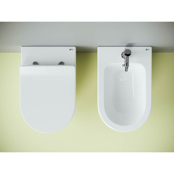 Унитаз приставной безободковый ceramicanova Metropol Rimless CN4004 с тонкой крышкой микролифт фото 11