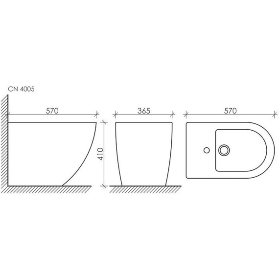 Биде напольное ceramicanova Metropol CN4005 - 14 Биде напольное ceramicanova Metropol CN4005 фото 14