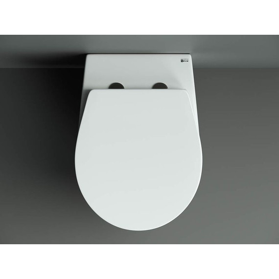 Унитаз подвесной безободковый ceramicanova Pearl CN8001 с тонкой крышкой микролифт фото 4