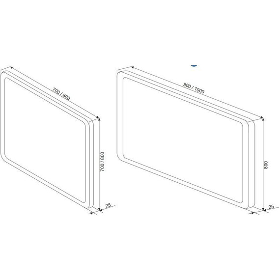 Зеркало Mirsant Cloud 100 см фото 5